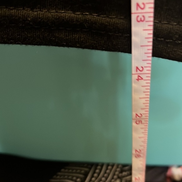 Black 3/4 length sleeve shirt with cut outs at the shoulders with crystals - Picture 9 of 10